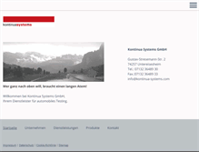 Tablet Screenshot of kontinua-systems.com